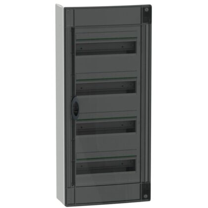 Schneider Residential PrismaSeT XS - opbouw - 4 x 13M - transparante deur - wit LVSXM413