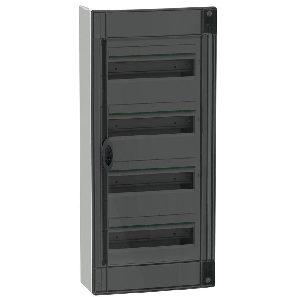 Schneider Residential PrismaSeT XS - opbouw - 4 x 13M - transparante deur - wit LVSXM413