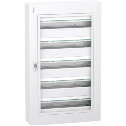 Schneider Residential PrismaSeT XS - opbouw - 5 rijen - 24M - transparante deur - wit LVSXM524