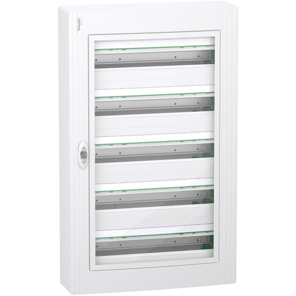 Schneider Residential PrismaSeT XS - opbouw - 5 rijen - 24M - transparante deur - wit LVSXM524