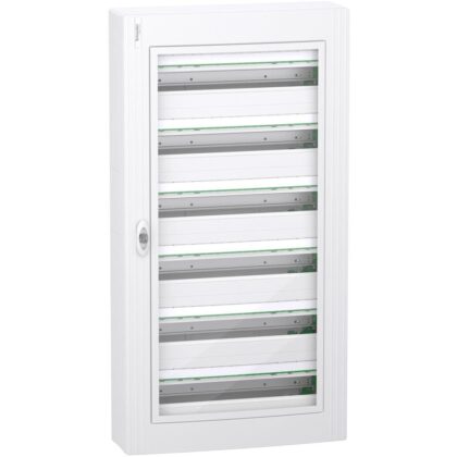 Schneider Residential PrismaSeT XS - opbouw - 6 rijen - 24M - transparante deur - wit LVSXM624