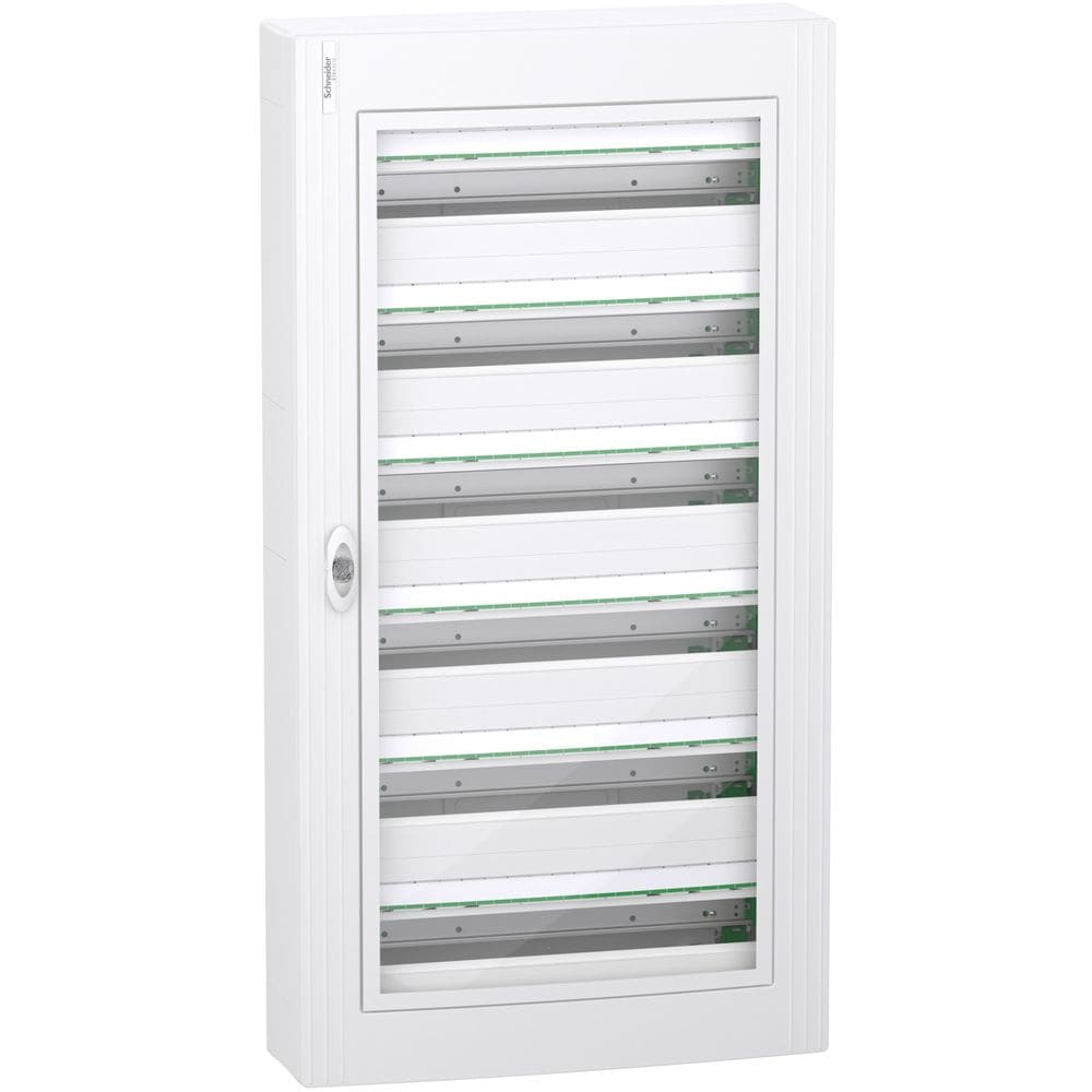 Schneider Residential PrismaSeT XS - opbouw - 6 rijen - 24M - transparante deur - wit LVSXM624