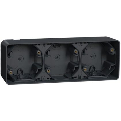 Schneider Residential Mureva Styl - Opbouwdoos 3-voudig horizontaal IP55 - grijs MUR37713