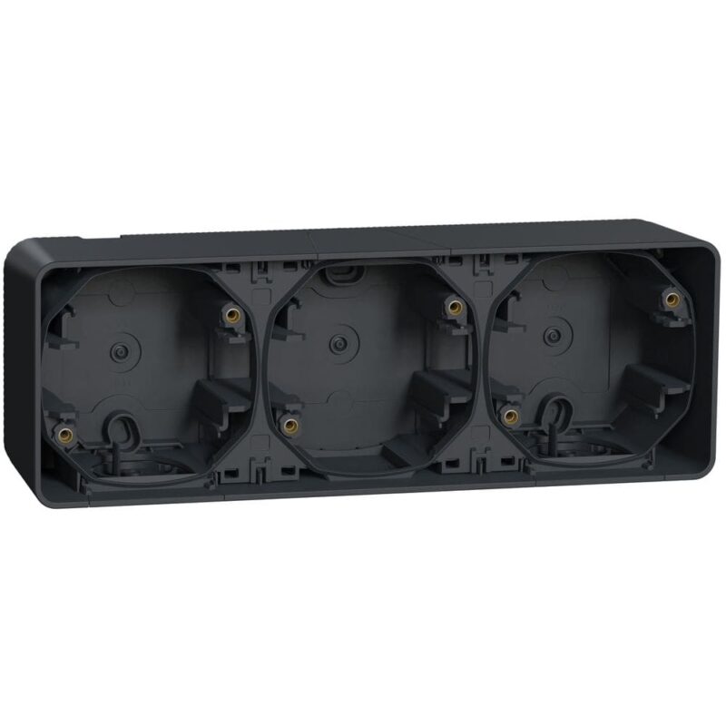 Schneider Residential Mureva Styl - Opbouwdoos 3-voudig horizontaal IP55 - grijs MUR37713
