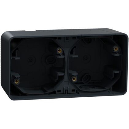 Schneider Residential Mureva Styl - Opbouwdoos 2-voudig horizontaal IP55 - grijs MUR37914