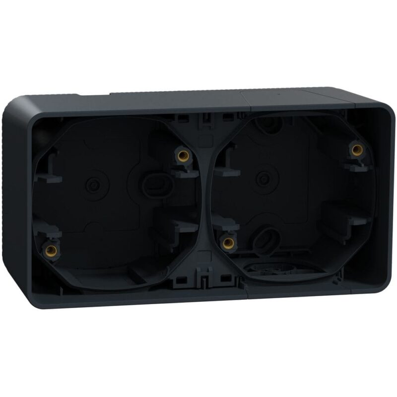 Schneider Residential Mureva Styl - Opbouwdoos 2-voudig horizontaal IP55 - grijs MUR37914