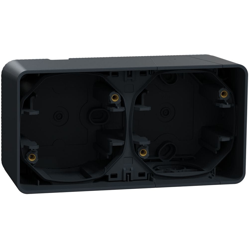 Schneider Residential Mureva Styl - Opbouwdoos 2-voudig horizontaal IP55 - grijs MUR37914