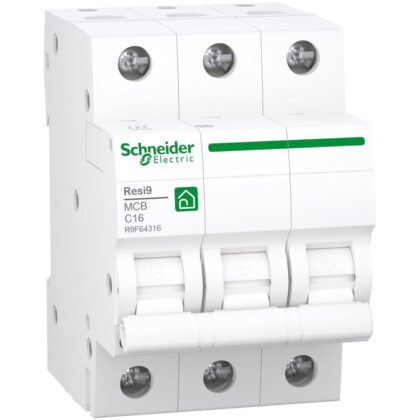 Schneider Residential RESI9 automaat 3P 16A C 3kA R9F64316