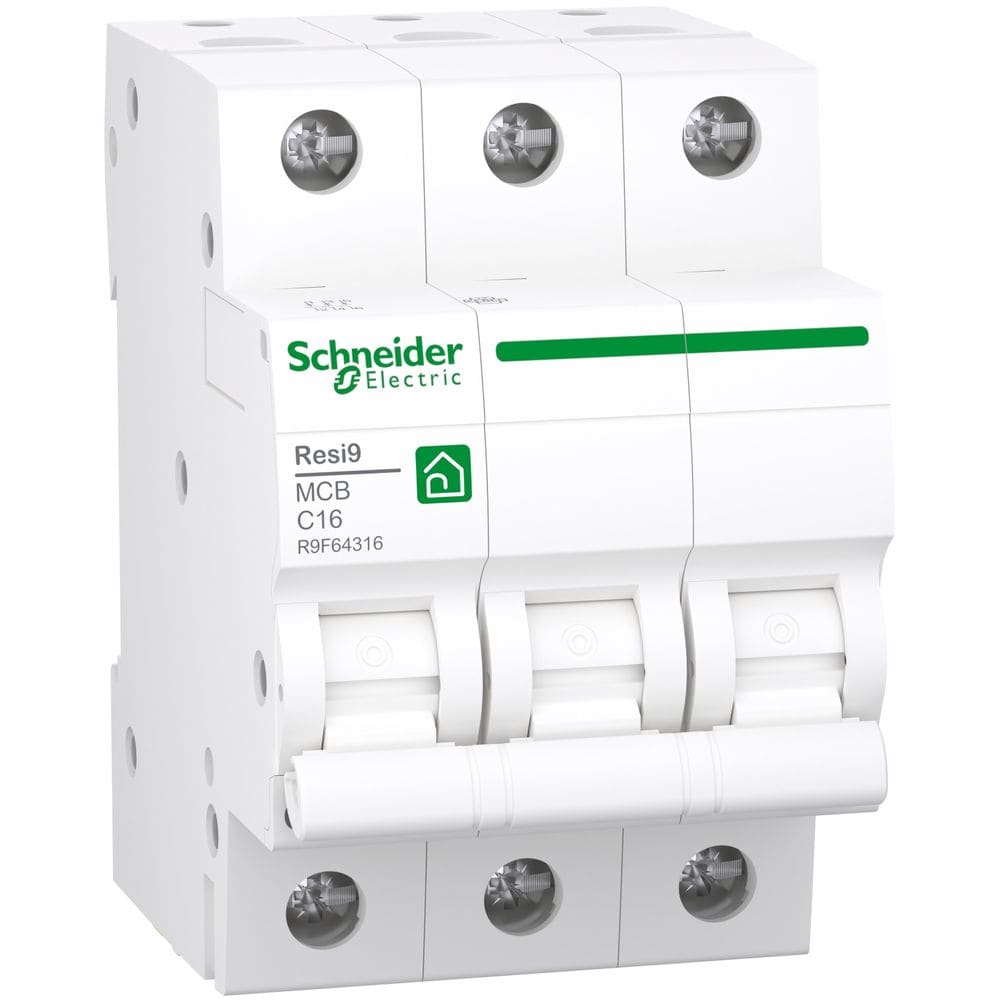 Schneider Residential RESI9 automaat 3P 16A C 3kA R9F64316