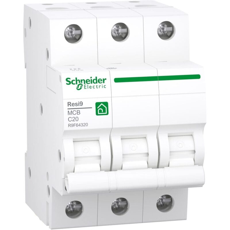 Schneider Residential RESI9 automaat 3P 20A C 3kA R9F64320
