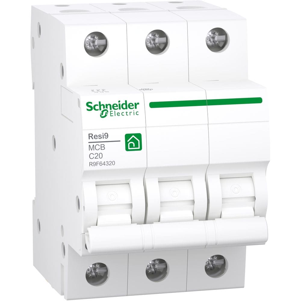 Schneider Residential RESI9 automaat 3P 20A C 3kA R9F64320