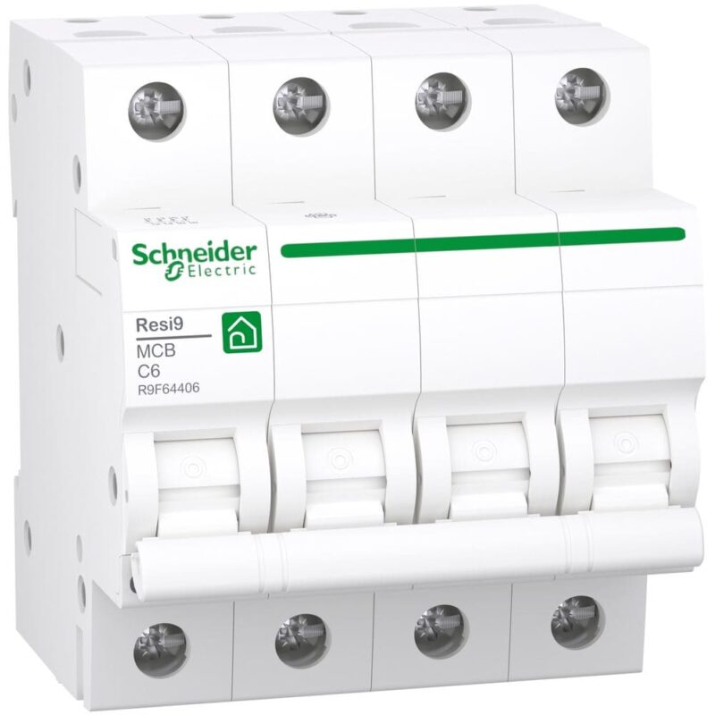 Schneider Residential RESI9 automaat 4P 6A C 3kA R9F64406