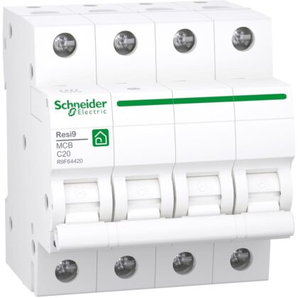 Schneider Residential Resi9 XB Automaat 4P 20A C 3kA R9F64420