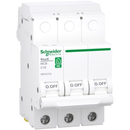 Schneider Residential Resi9 XE - 3P - 16A - C - 3000A - 230V R9FEC316