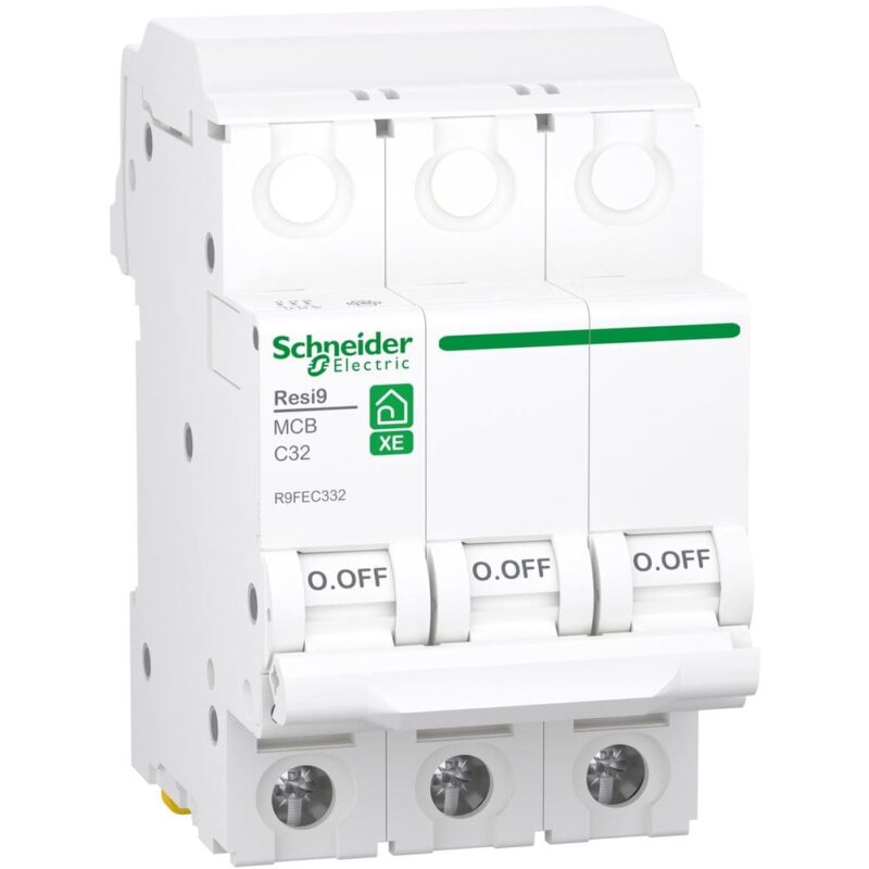 Schneider Residential Resi9 XE - 3P - 32A - C - 3000A - 230V R9FEC332