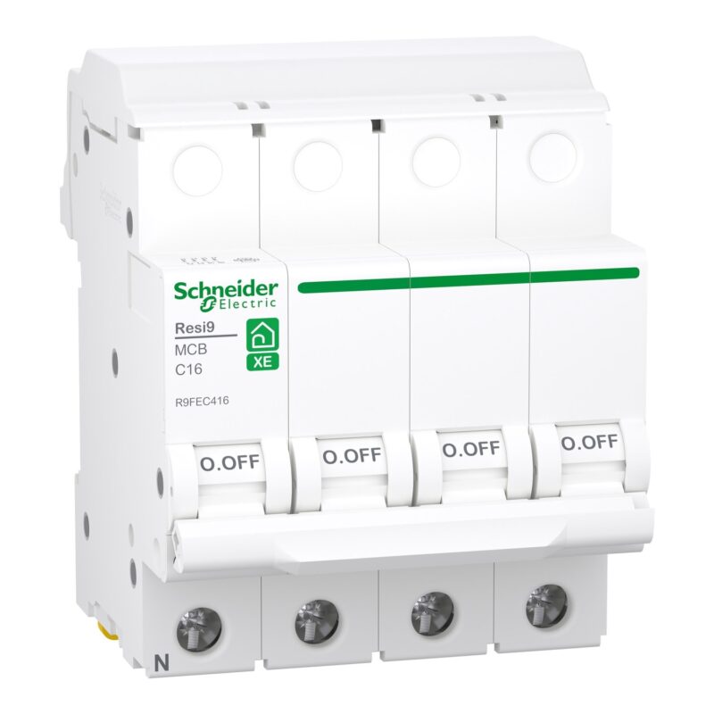 Schneider Residential Resi9 XE - 3PN - 16A - C - 3000A - 400V R9FEC416