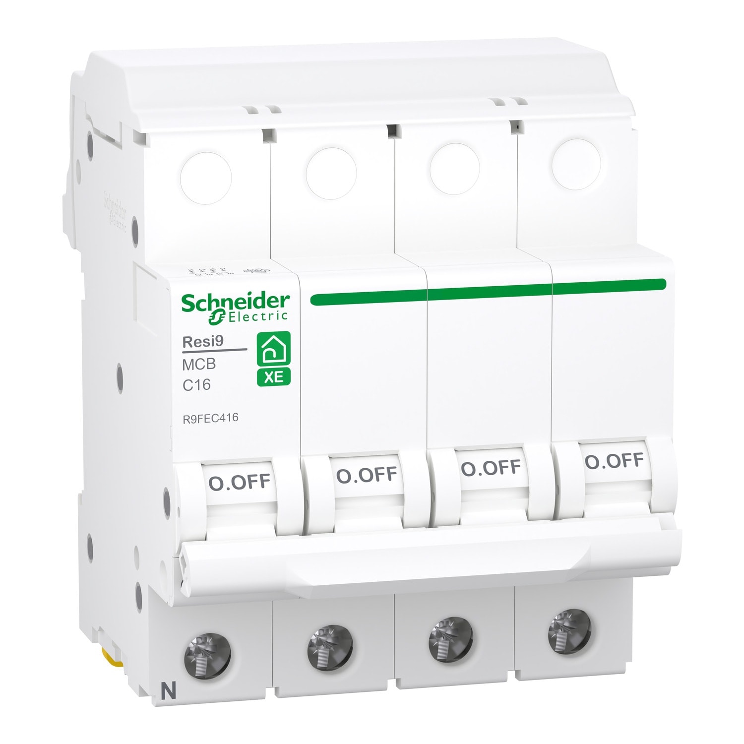 Schneider Residential Resi9 XE - 3PN - 16A - C - 3000A - 400V R9FEC416