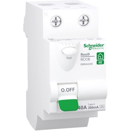Schneider Residential Resi9 XE - differentieelstroominrichting - 2P - 40A -300mA - type A R9RA4240