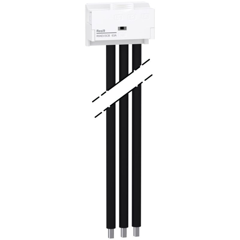 Schneider Residential Resi9 XE - 3P vertikale verdeelmodule connector-kabel R9XEV3CB