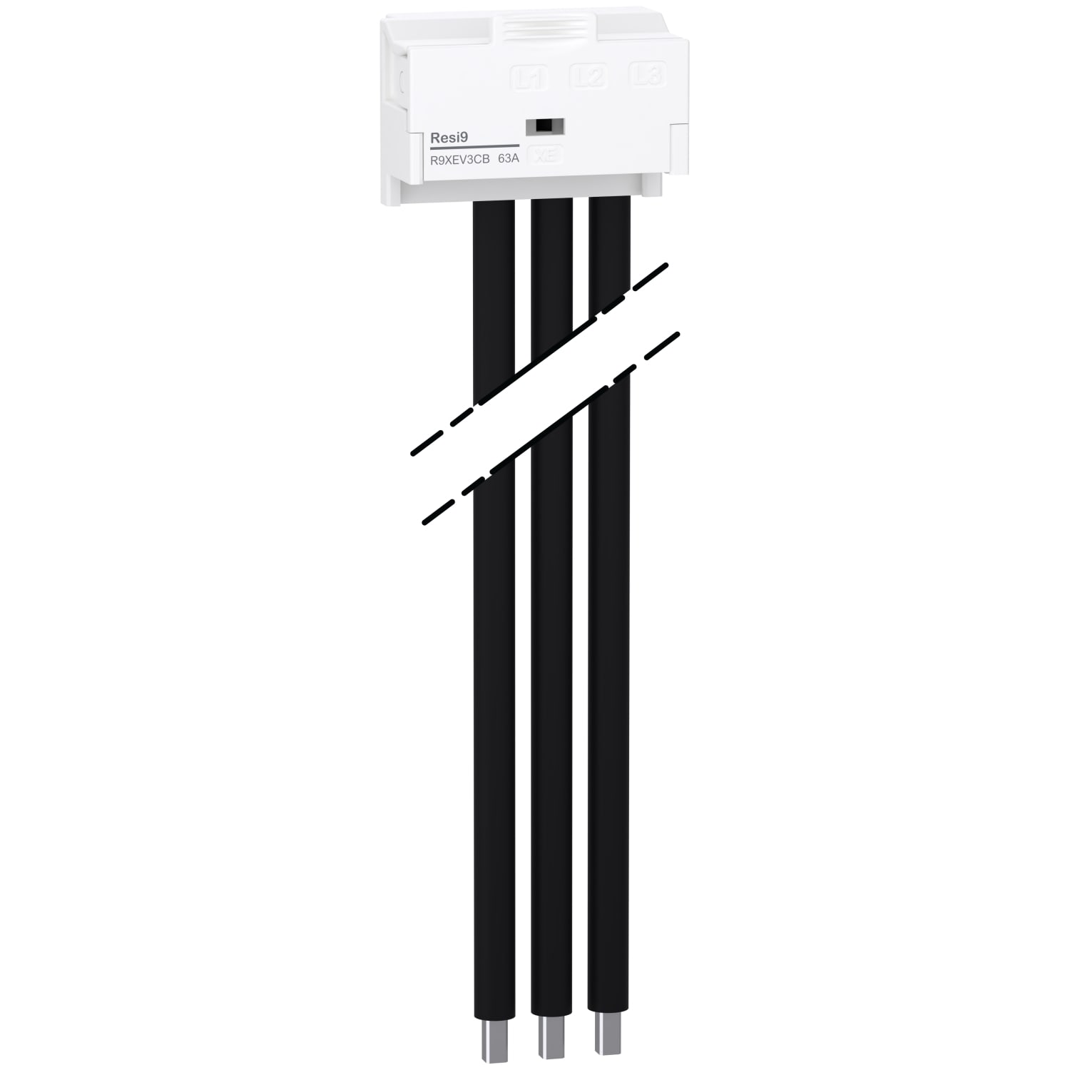 Schneider Residential Resi9 XE - 3P vertikale verdeelmodule connector-kabel R9XEV3CB