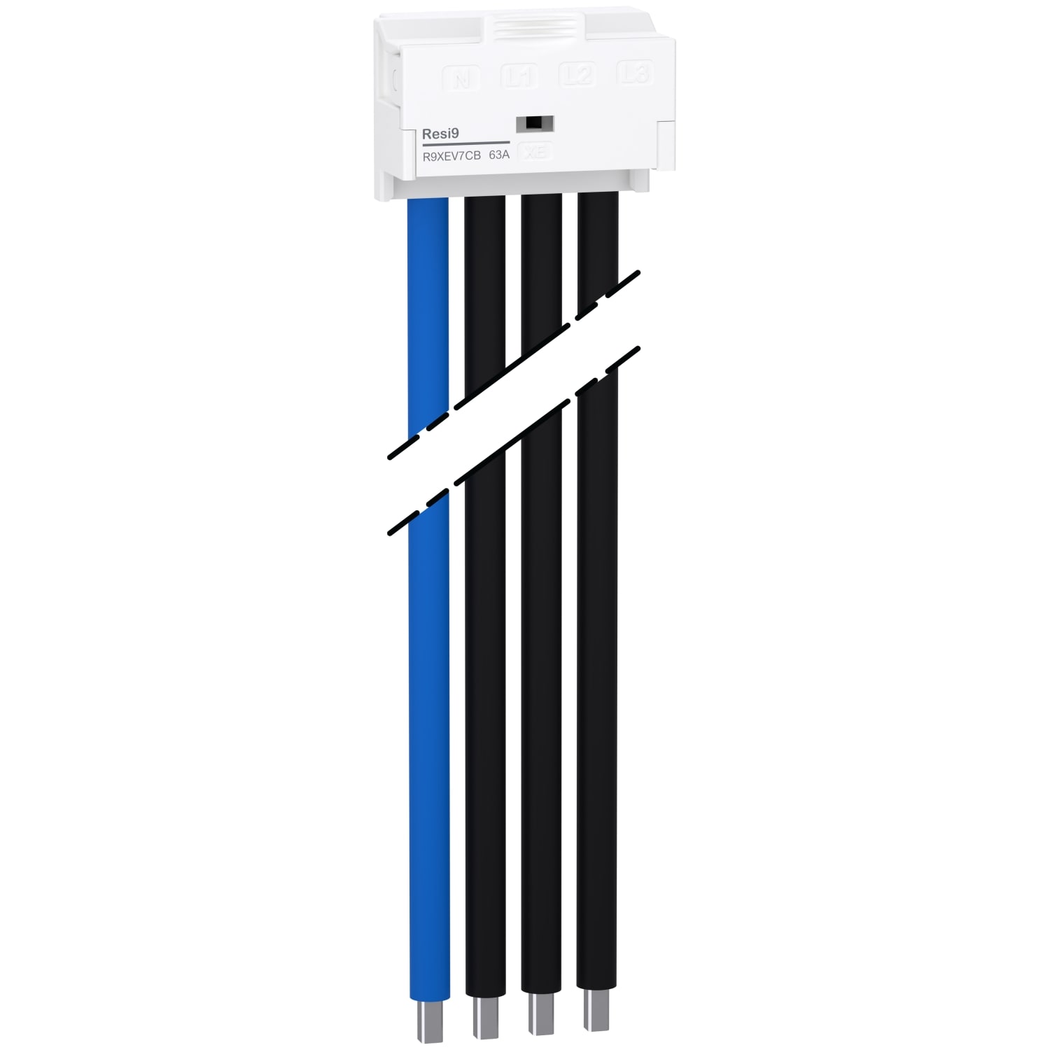 Schneider Residential Resi9 XE - 3P+N vertikale verdeelmodule connector-kabel R9XEV7CB