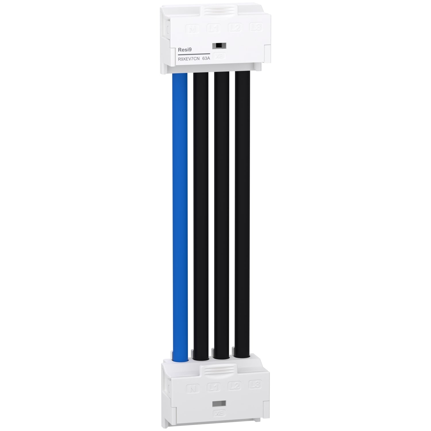 Schneider Residential Resi9 XE - 3P+N vertikale verdeelmodule connector boven- en onderaan R9XEV7CN