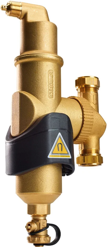 Spirotech Lucht-/vuilafscheider Spirotech SpiroCombi 22mm 22 knelring horizontaal/verticaal met magneet extern UC022WJ