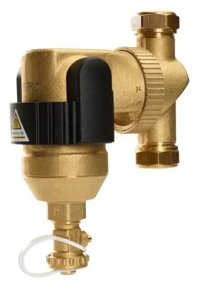 Spirotech Vuilafscheider Spirotech SpiroTrap MBC1 28mm 28 knelring horizontaal/verticaal met magneet extern UE028WH