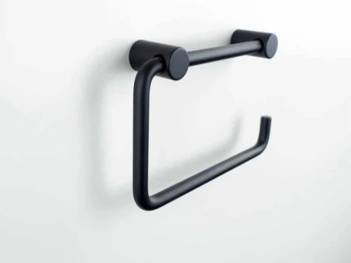 Vola toiletrolhouder - zonder afdekplaat - zwart mat T12-BP-27