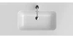 Inda Kona wastafelblad in porselein 1010 x 460 x 20 mm - wit T298330