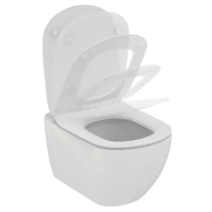Ideal Standard Tesi hangtoilet PACK Aquablade (hangtoilet + zitting met softclose) - wit mat - B360xD540 mm - verborgen bevestiging T3546V1