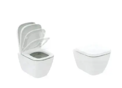 Ideal Standard i.life S compact hangtoilet PACK Rimless+ (compact hangtoilet + toiletzitting wrap-over softclose) zonder spoelrand - Glossy White T473801