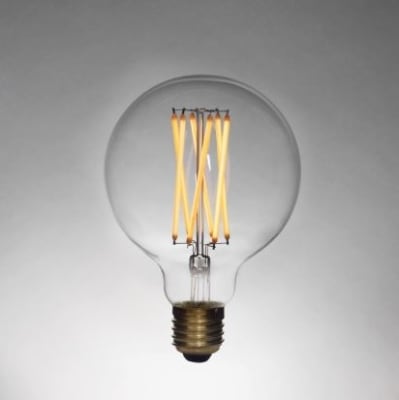 TALA Elva lamp LED 6W E27 G95 globe 2200K 480lm helder/not-tinted CRI95 230V dimbaar TAELVA-6W-2200K-E27-NT