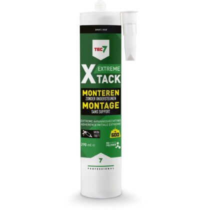 TEC 7 MS-polymeer X-TACK - zwart - patroon 290ml 534515000