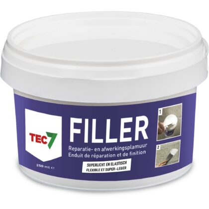 TEC 7 Reparatie- en afwerkplamuur FILLER - pot 250ml 601025000