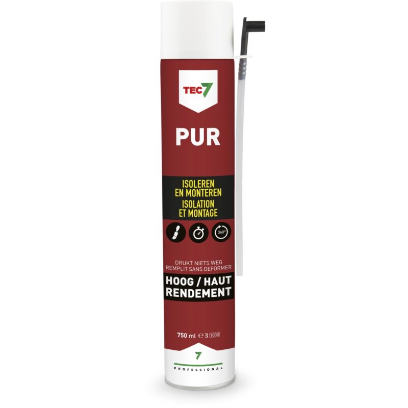 TEC 7 Isolatie- en montageschuim PUR - 360° toepasbaar - spuitbus 750ml 670001000