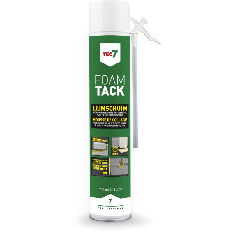 TEC 7 PU lijmschuim FOAMTACK - aerosol 750ml (met rietje) 670010000