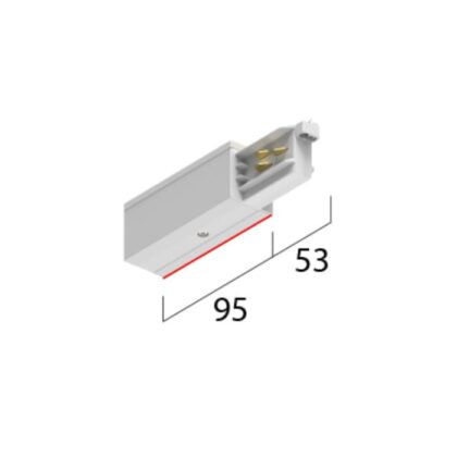 TECHNOLUX Voeding aarding rechts Wit 15-575112011