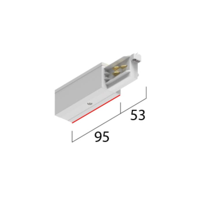 TECHNOLUX Voeding aarding rechts Wit 15-575112011