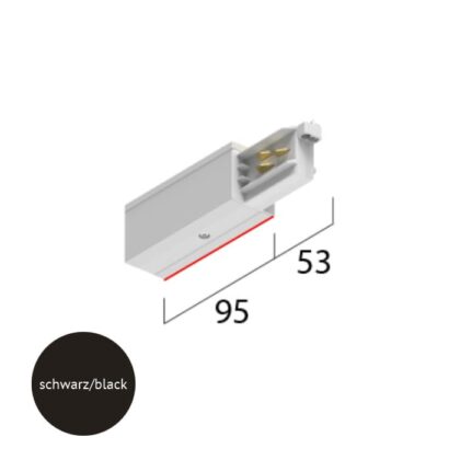 TECHNOLUX Voeding aarding rechts Zwart 15-575112012