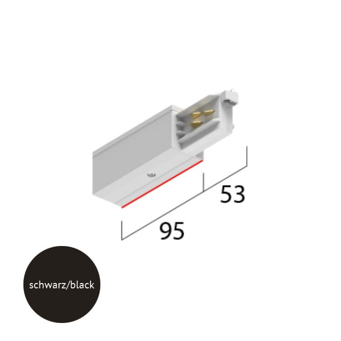 TECHNOLUX Voeding aarding rechts Zwart 15-575112012