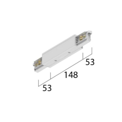 TECHNOLUX Elektrische doorverbinder met voedingsmogelijkheid Wit 15-575112081