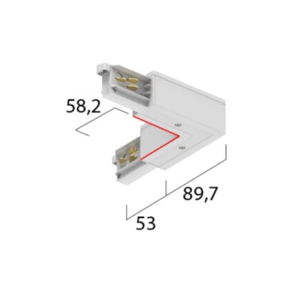 TECHNOLUX Hoekverbinder met voedingsmogelijkheid