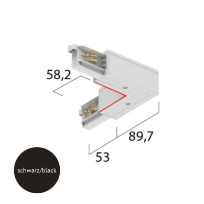 TECHNOLUX Hoekverbinding met voedingsmogelijkheid