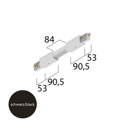 TECHNOLUX Flexibele koppeling voedingsmogelijkheid Zwart 15-575112112