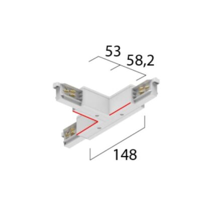 TECHNOLUX T-verbinder met voedingsmogelijkheid