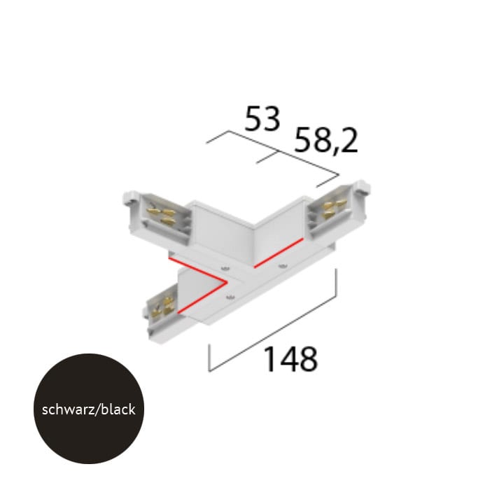 TECHNOLUX T-verbinder met voedingsmogelijkheid