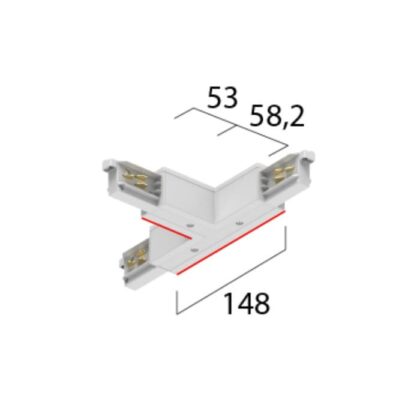 TECHNOLUX T-verbinder met voedingsmogelijkheid
