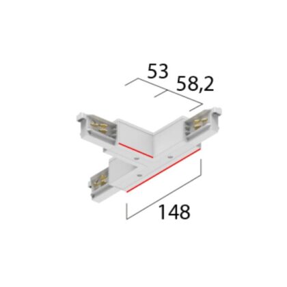 TECHNOLUX T-verbinder met voedingsmogelijkheid