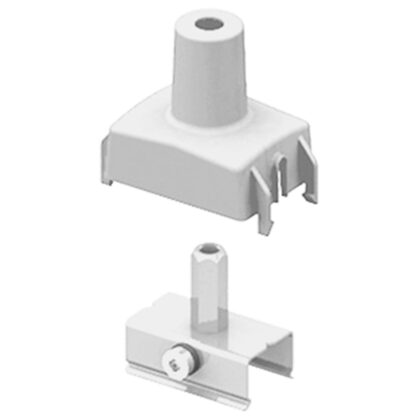 TECHNOLUX OneTrack beugel met M6-draadmoer + plastic afdekking wit 310736